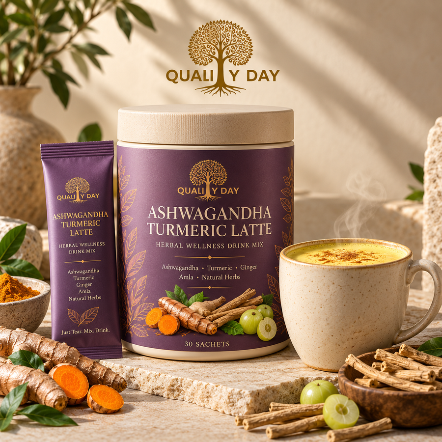 QualityDay Ashwagandha & Turmeric Latte