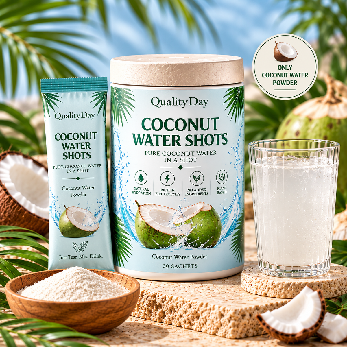 QualityDay Coconut Water Shots