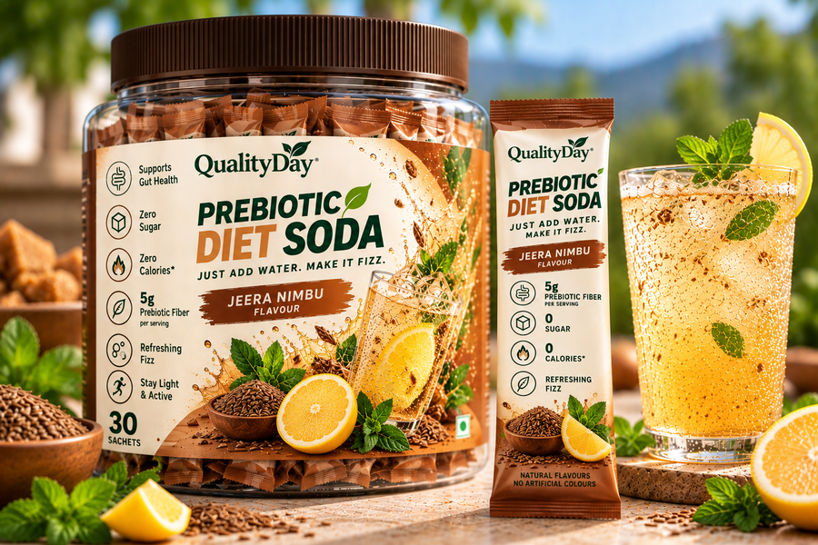 QualityDay Prebiotic Diet Soda Jeera Nimbu flavour